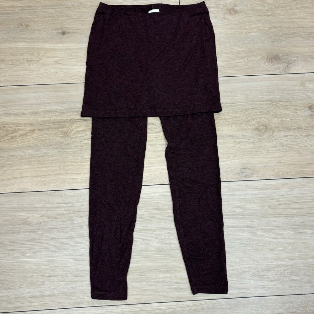 Cabi Women’s XS M'leggings Burgundy Skirted Leggings Skort Pull On Athleisure